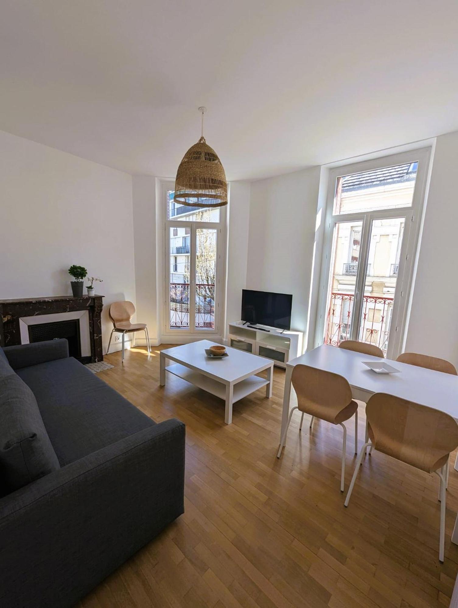 102 - Appart Renove Avec Grand Salon Et 1 Chambre - Tram Et Clinique Mutualiste A 1 Min Grenoble Ngoại thất bức ảnh