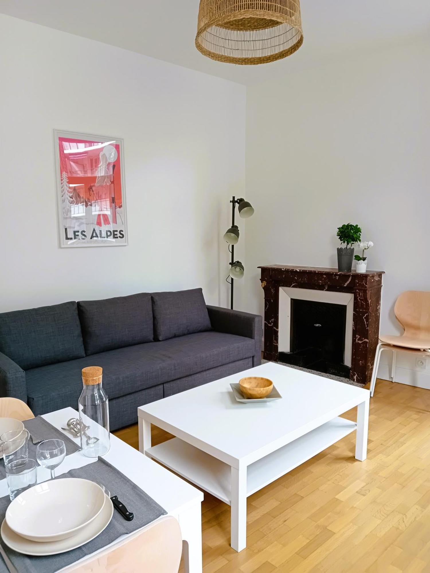 102 - Appart Renove Avec Grand Salon Et 1 Chambre - Tram Et Clinique Mutualiste A 1 Min Grenoble Ngoại thất bức ảnh